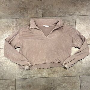 Love Tribe Women's V-Neck Sweater in Taupe